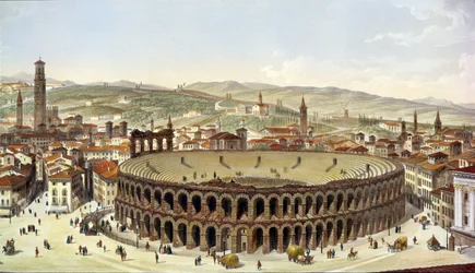 View of the Roman Amphitheatre, Verona (detail)